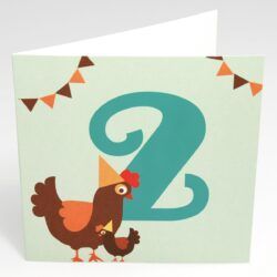 Kort Høne (Stor) - 2 år fødselsdag-0