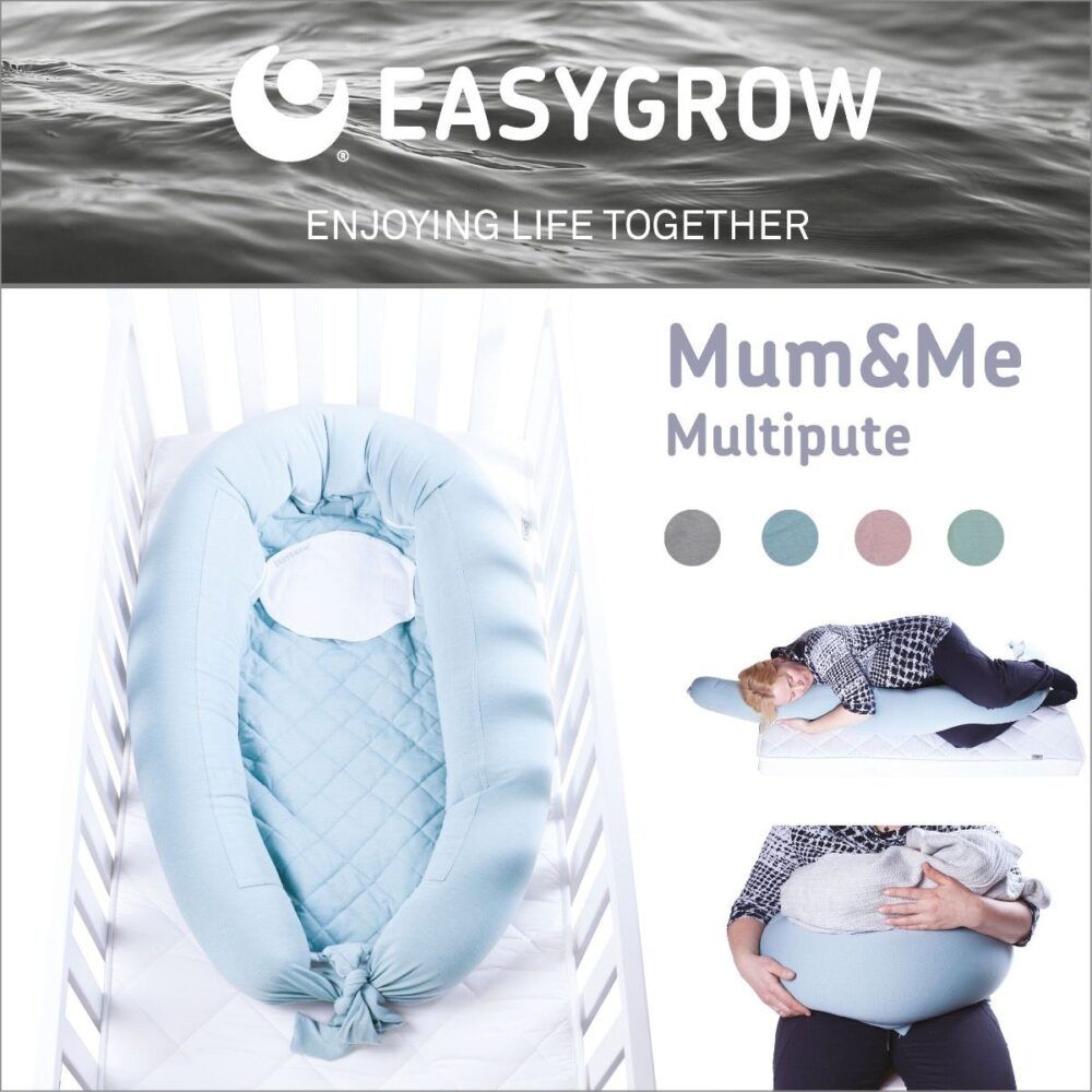 Easygrow - Mum & Me Ammepude (og Babynest), Grå-5750