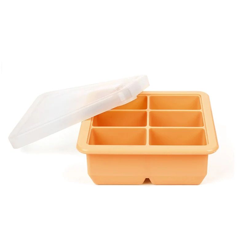 Silicone Freezer Tray with Lid - 6 Compartments
